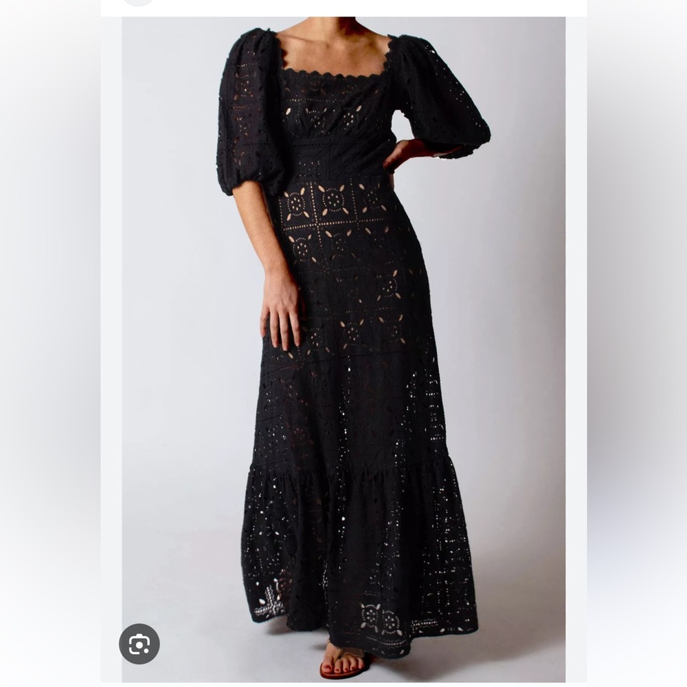Miguelina Mariana patchwork eyelet dress